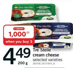 Fortinos TRE STELLE CREAM CHEESE, 200 g offer