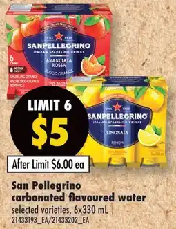 Fortinos SAN PELLEGRINO CARBONATED FLAVOURED WATER, 6X330 ML offer