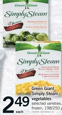 Fortinos GREEN GIANT SIMPLY STEAM VEGETABLES, 198/250 G offer