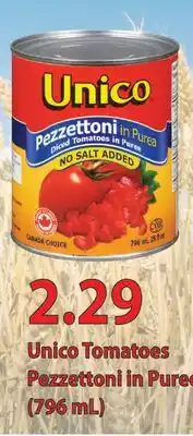 Fortinos UNICO TOMATOES PEZZETTONI IN PUREE, (796 ML) offer