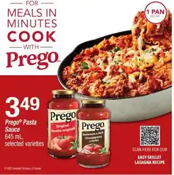 Fortinos PREGO PASTA SAUCE, 645 ML offer