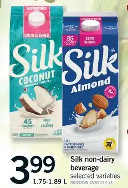 Fortinos SILK NON-DAIRY BEVERAGE, 1.75-1.89 L offer