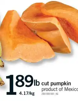 Fortinos CUT PUMPKIN offer