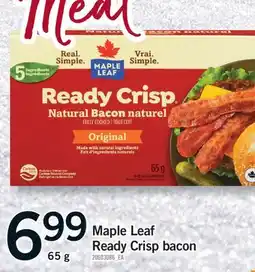 Fortinos MAPLE LEAF READY CRISP BACON, 65 G offer