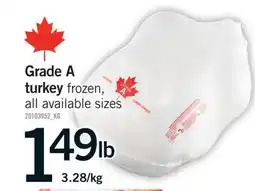 Fortinos GRADE A TURKEY offer