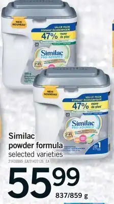 Fortinos SIMILAC POWDER FORMULA, 837/859 G offer