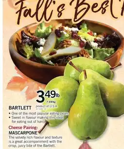 Fortinos BARTLETT, MASCARPONE offer