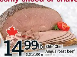 Fortinos ELITE CHEF ANGUS ROAST BEEF, 3.31/100 G offer