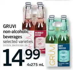 Fortinos GRUVI NON-ALCOHOLIC BEVERAGES, 4X275 ML offer