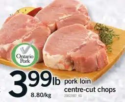Fortinos pork loin centre-cut chops offer