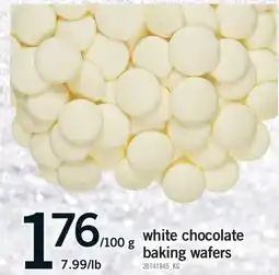 Fortinos WHITE CHOCOLATE BAKING WAFERS offer