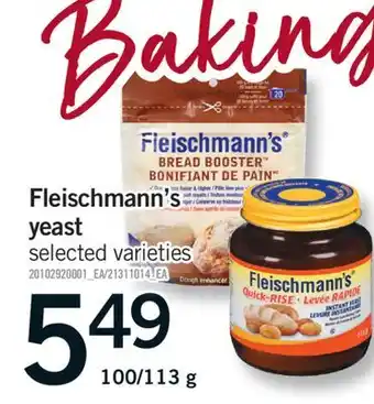 Fortinos FLEISCHMANN'S YEAST, 100/113 g offer