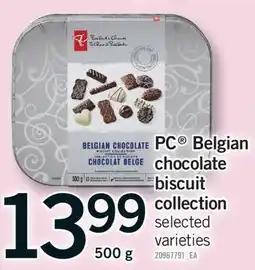 Fortinos PC BELGIAN CHOCOLATE BISCUIT COLLECTION, 500 G offer