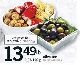 Fortinos OLIVE BAR, 2.97/100 G offer