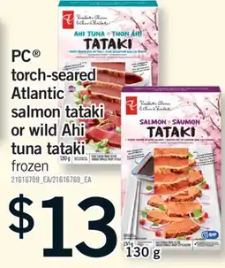 Fortinos PC TORCH-SEARED ATLANTIC SALMON TATAKI OR WILD AHI TUNA TATAKI, 130 g offer