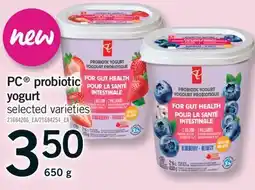 Fortinos PC PROBIOTIC YOGURT, 650 G offer