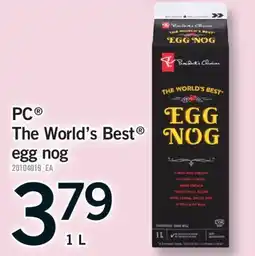 Fortinos PC THE WORLD'S BEST EGG NOG, 1 L offer