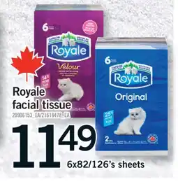 Fortinos ROYALE FACIAL TISSUE, 6x82/126's sheets offer