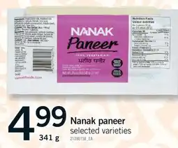 Fortinos NANAK PANEER, 341 g offer