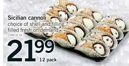 Fortinos SICILIAN CANNOLI offer