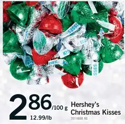 Fortinos HERSHEY'S CHRISTMAS KISSES, 12.99/lb offer