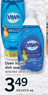 Fortinos DAWN LIQUID DISH SOAP, 431/473 mL offer