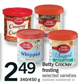 Fortinos BETTY CROCKER FROSTING, 340/450 G offer