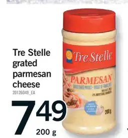 Fortinos TRE STELLE GRATED PARMESAN CHEESE, 200 G offer