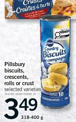 Fortinos PILLSBURY BISCUITS, CRESCENTS, ROLLS OR CRUST, 318-400 G offer