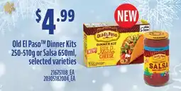 Fortinos OLD EL PASO DINNER KITS, 250-510G OR SALSA, 650ML offer