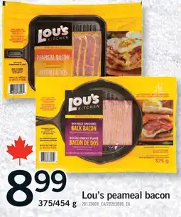 Fortinos LOU'S PEAMEAL BACON, 375/454 G offer