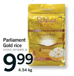 Fortinos PARLIAMENT GOLD RICE, 4.54 KG offer