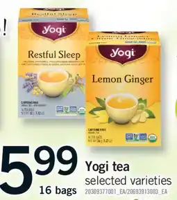 Fortinos YOGI TEA, 16 BAGS offer