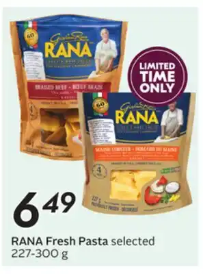 Sobeys RANA Fresh Pasta offer