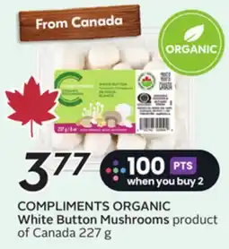 Sobeys Compliments Organic White Button Mushrooms offer