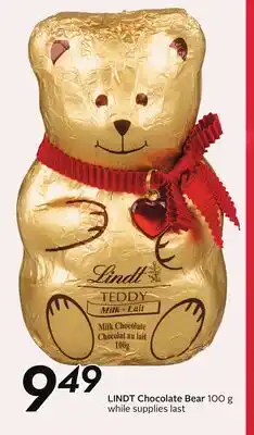 Sobeys LINDT Chocolate Bear offer