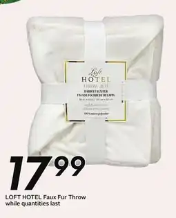 Sobeys LOFT HOTEL Faux Fur Throw offer