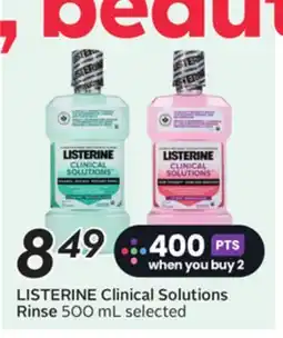 Sobeys LISTERINE Clinical Solutions Rinse offer