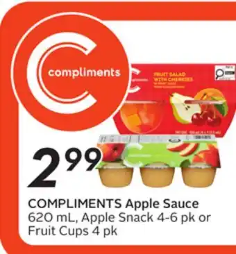 Sobeys COMPLIMENTS Apple Sauce offer