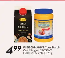 Sobeys FLEISCHMANN'S Corn Starch Can 454 g or CROSBY'S offer