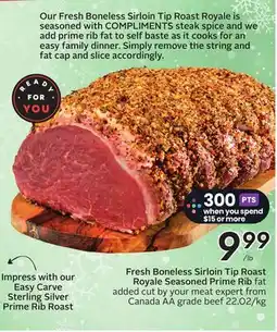 Sobeys Fresh Boneless Sirloin Tip Roast offer