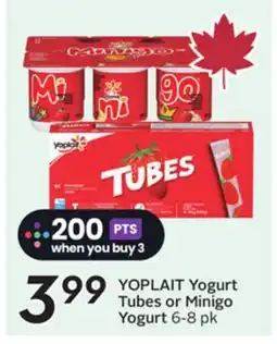 Sobeys YOPLAIT Yogurt Tubes or Minigo Yogurt offer
