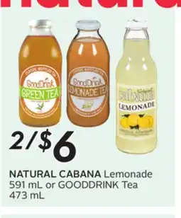 Sobeys NATURAL CABANA Lemonade offer