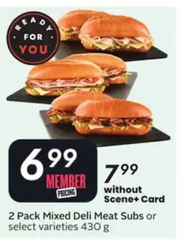 Sobeys 2 Pack Mixed Deli Meat Subs offer