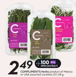 Sobeys COMPLIMENTS Herbs offer