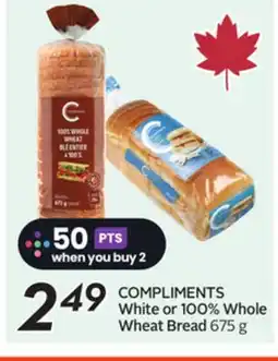 Sobeys COMPLIMENTS White or 100% Whole Wheat Bread offer