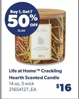 Real Canadian Superstore LIFE AT HOME CRACKLING HEARTH SCENTED CANDLE offer