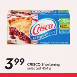Sobeys CRISCO Shortening offer