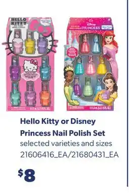 Real Canadian Superstore HELLO KITTY OR DISNEY PRINCESS NAIL POLISH SET offer