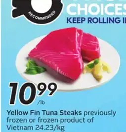 Sobeys Yellow Fin Tuna Steaks offer